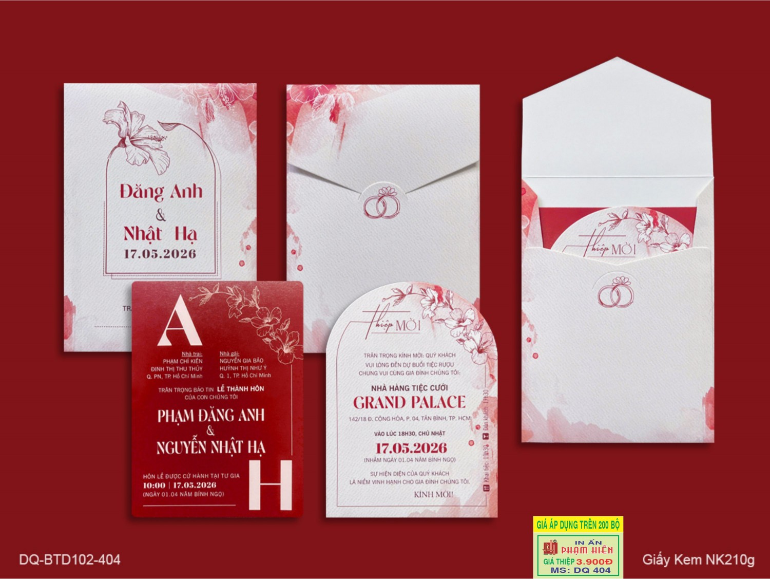 THIỆP CƯỚI BTD102-404