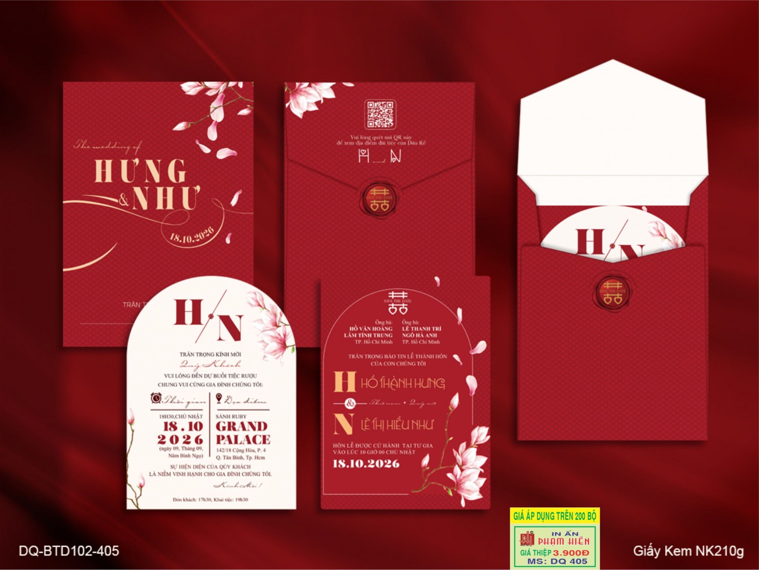 THIỆP CƯỚI BTD102-405