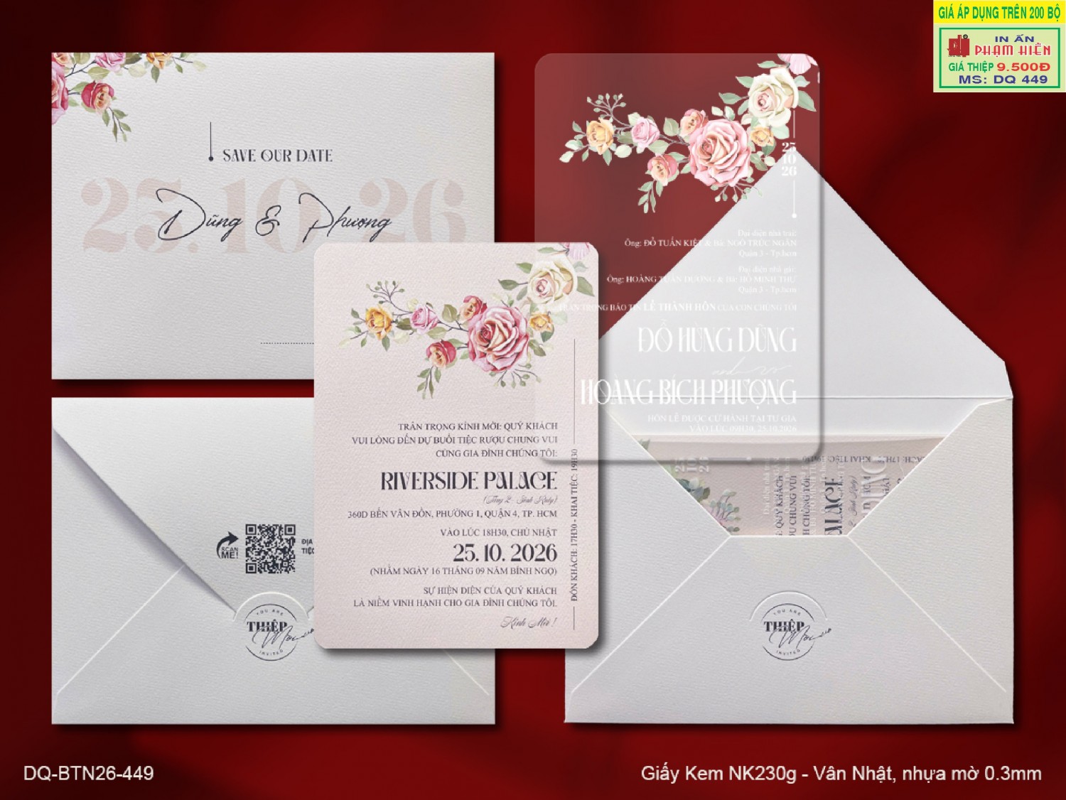 THIỆP CƯỚI DQ 449