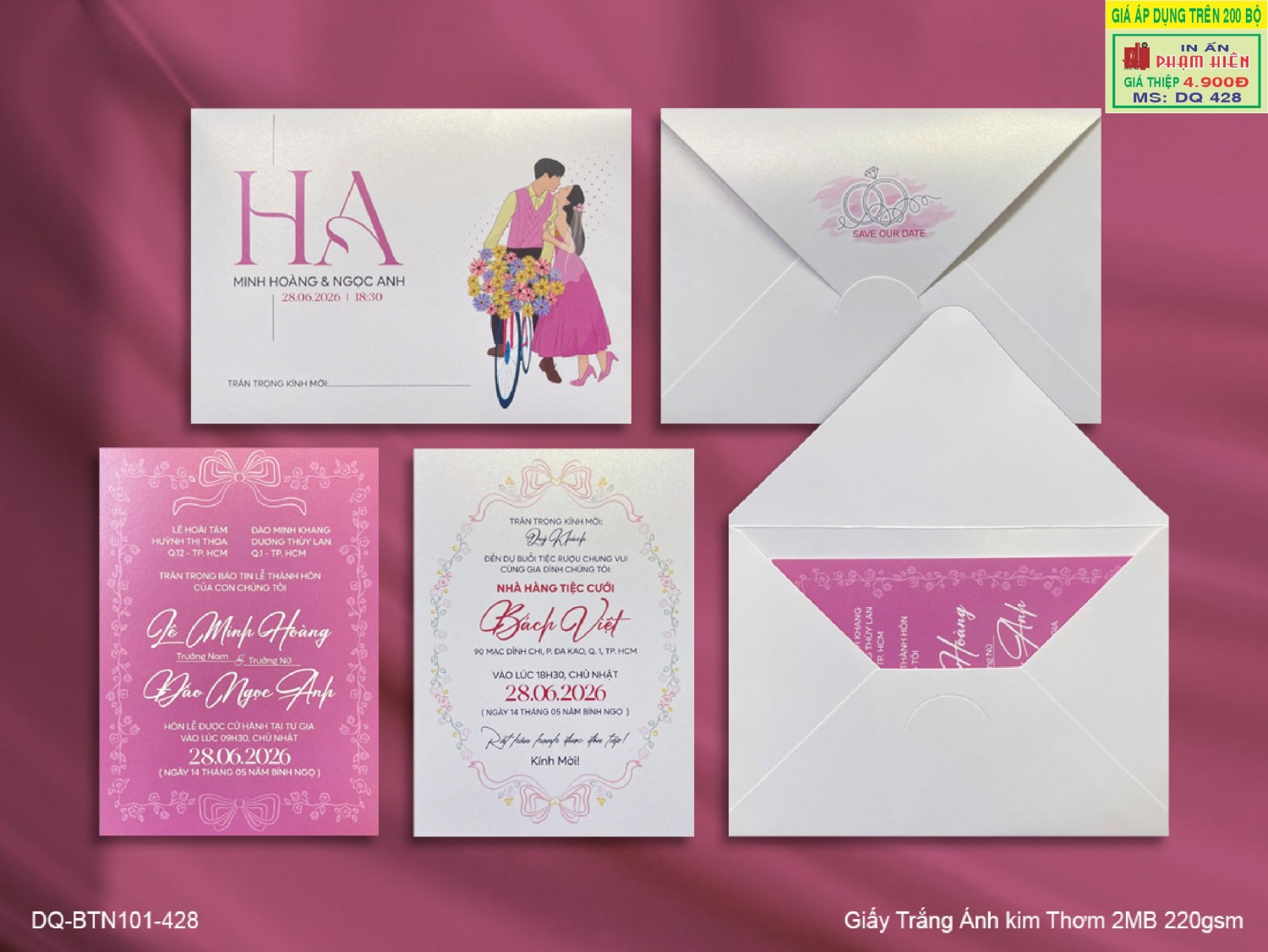 THIỆP CƯỚI DQ 428