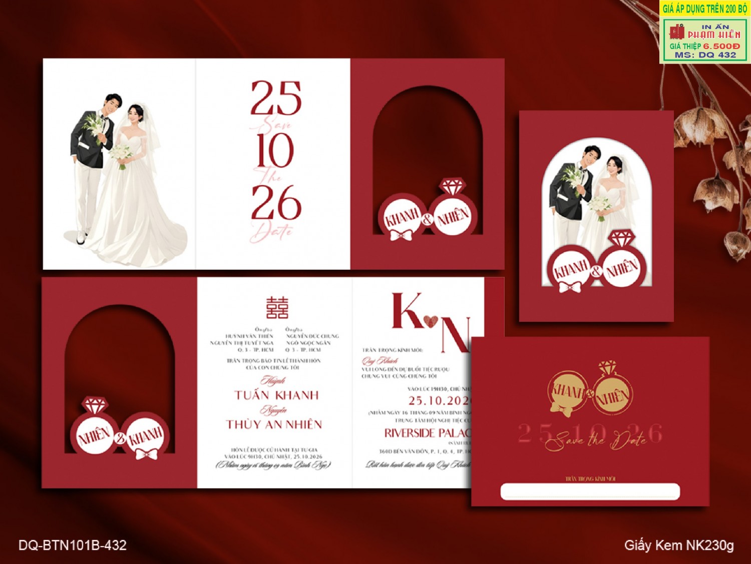 THIỆP CƯỚI DQ 432