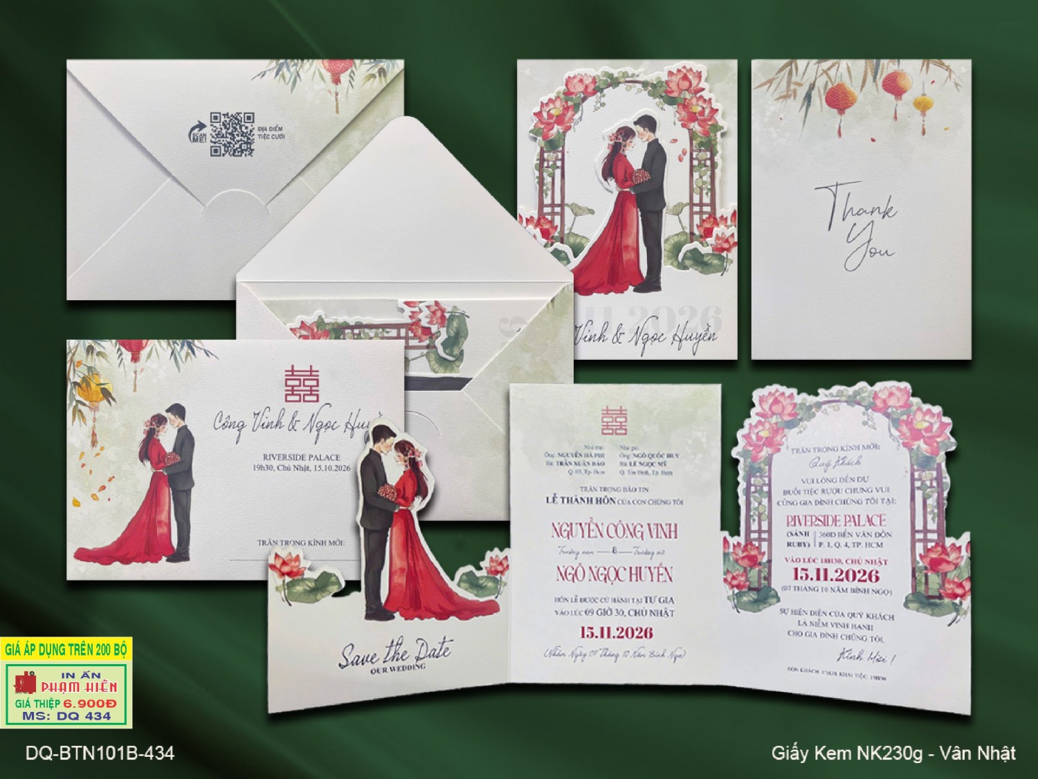 THIỆP CƯỚI DQ 434