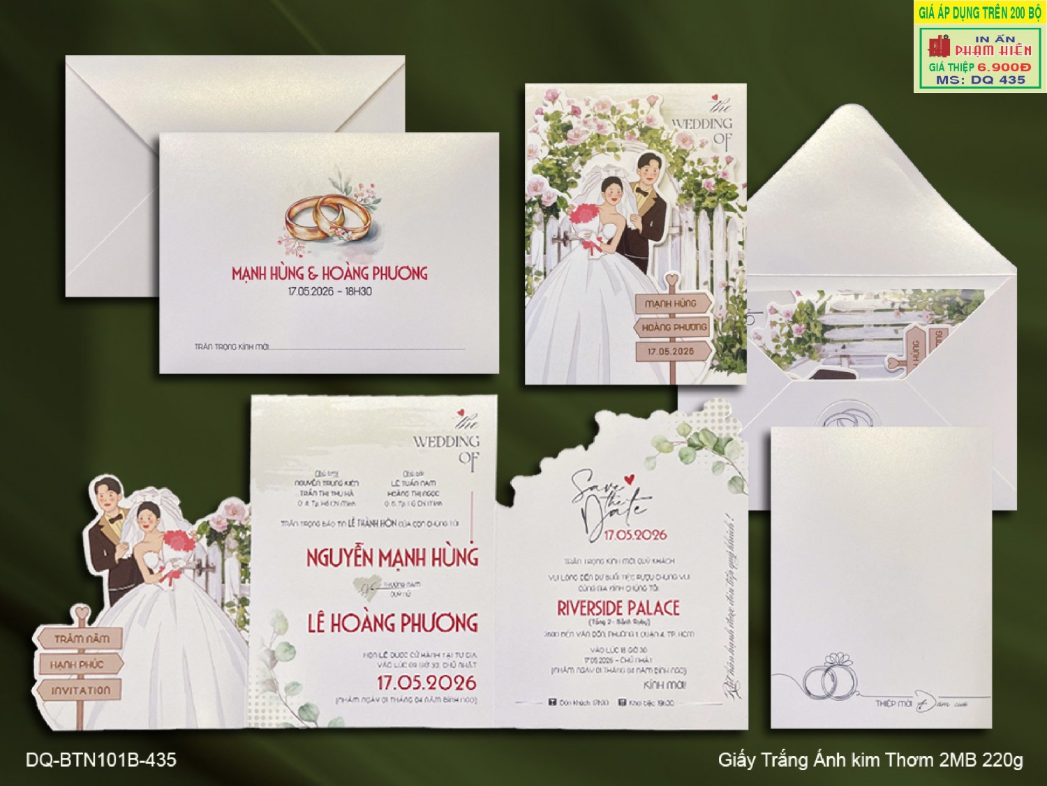 THIỆP CƯỚI DQ 435