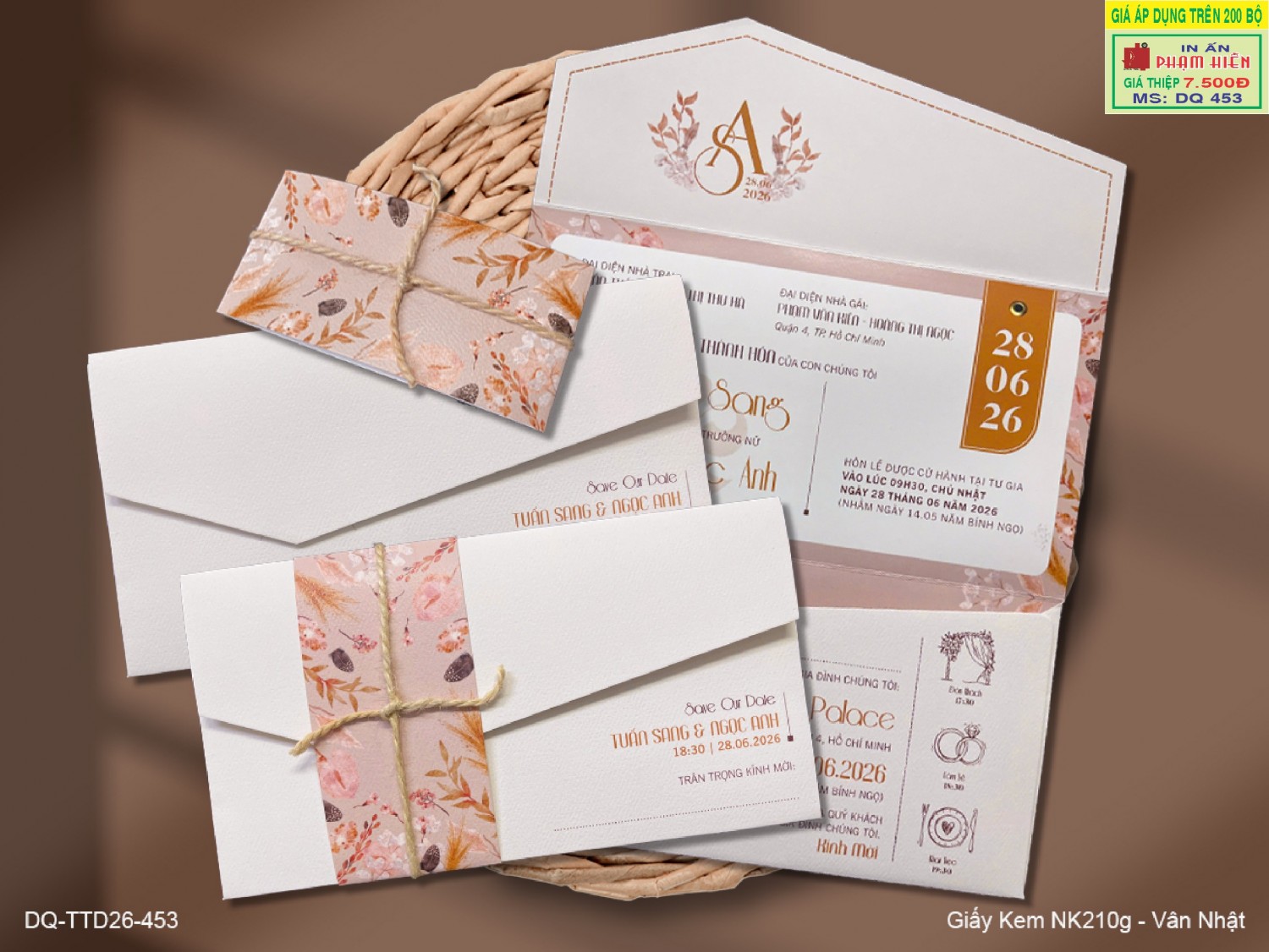 THIỆP CƯỚI DQ 453