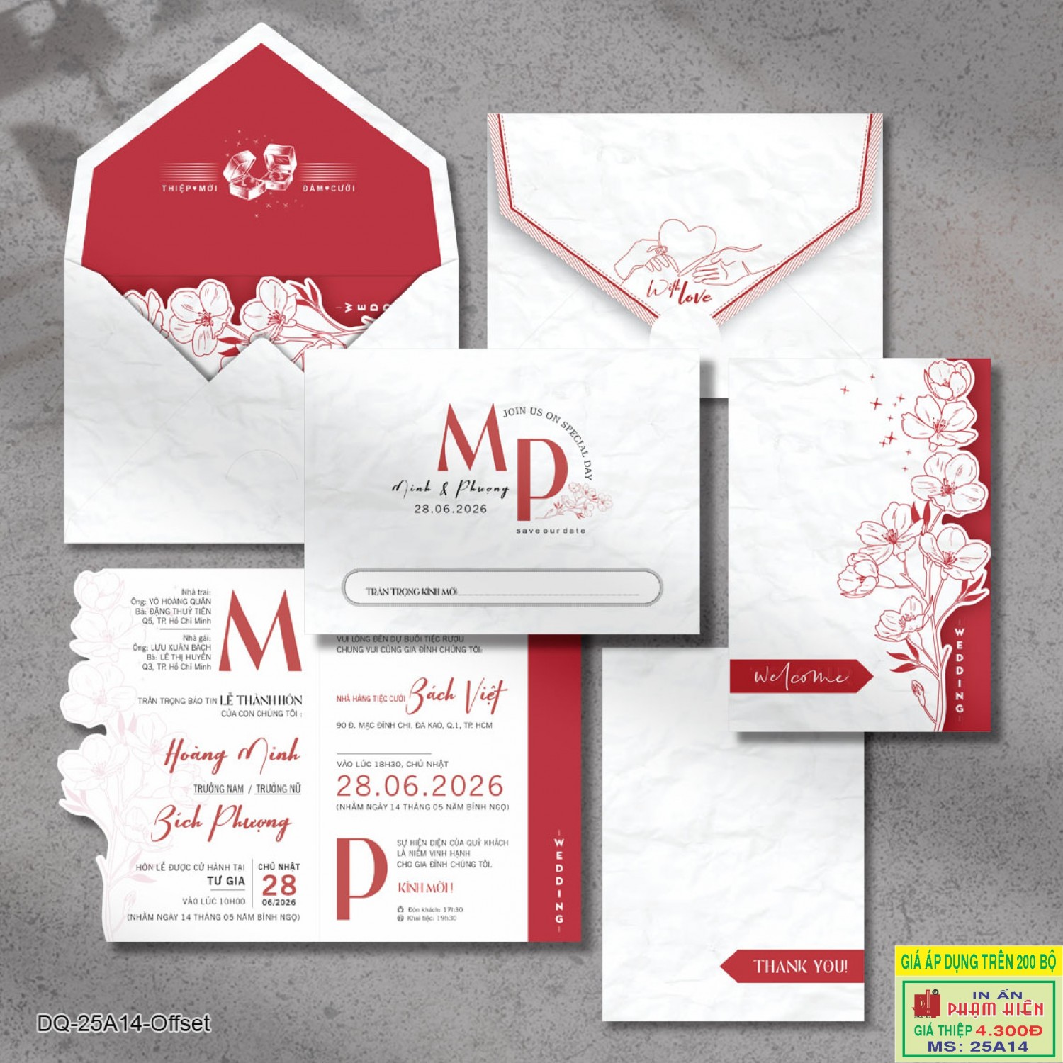 THIỆP CƯỚI 25A14