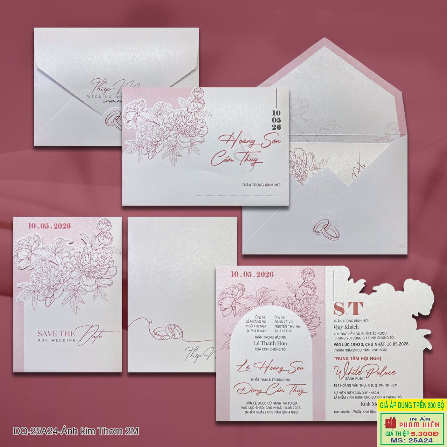 THIỆP CƯỚI 25A24