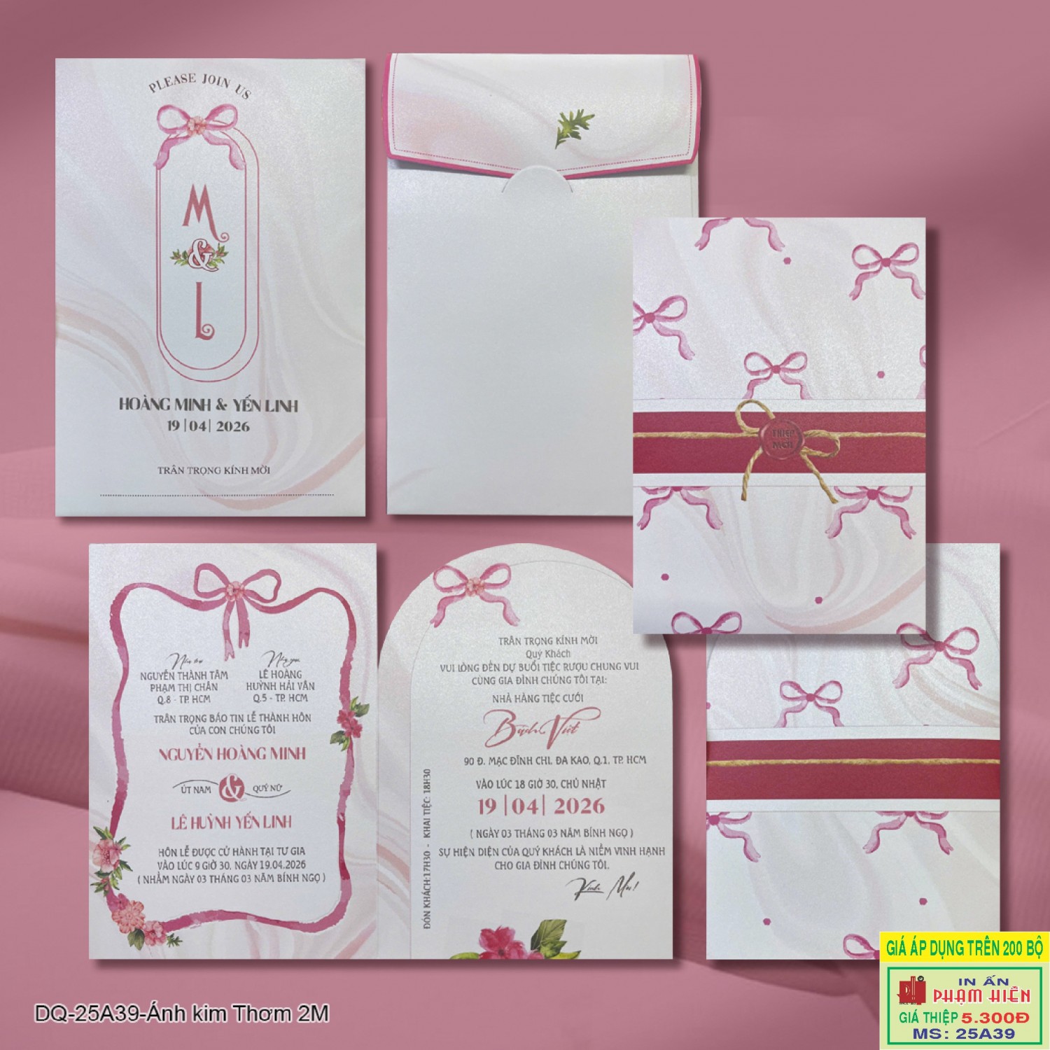 THIỆP CƯỚI 25A39