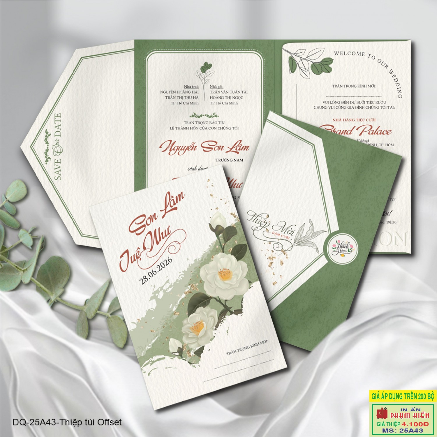 THIỆP CƯỚI 25A43