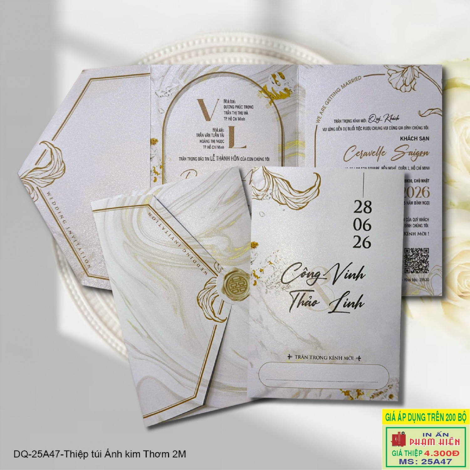 THIỆP CƯỚI 25A47