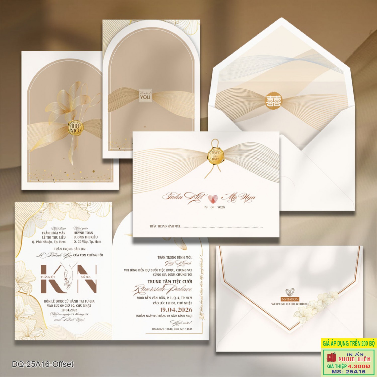 THIỆP CƯỚI 25A16