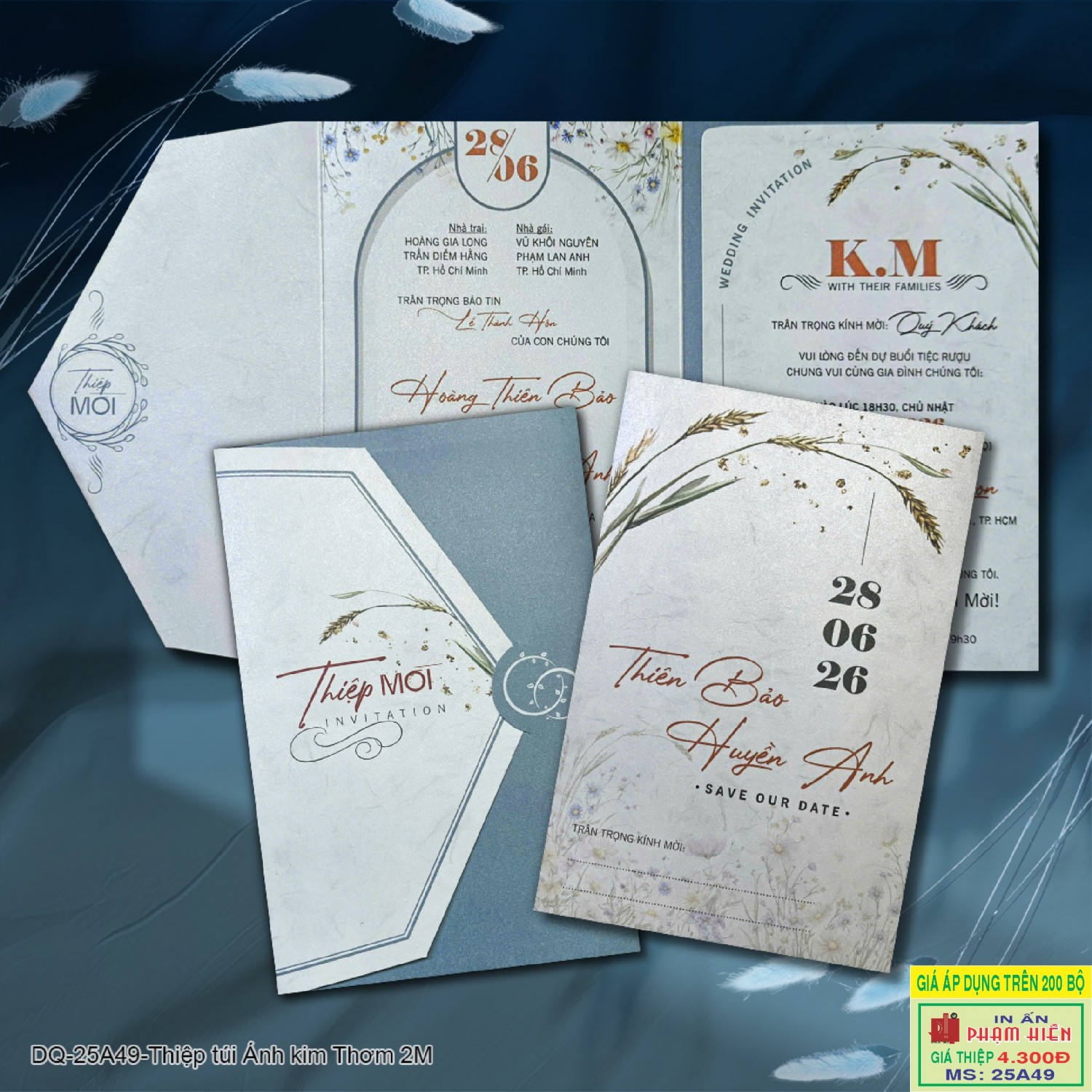 THIỆP CƯỚI 25A49