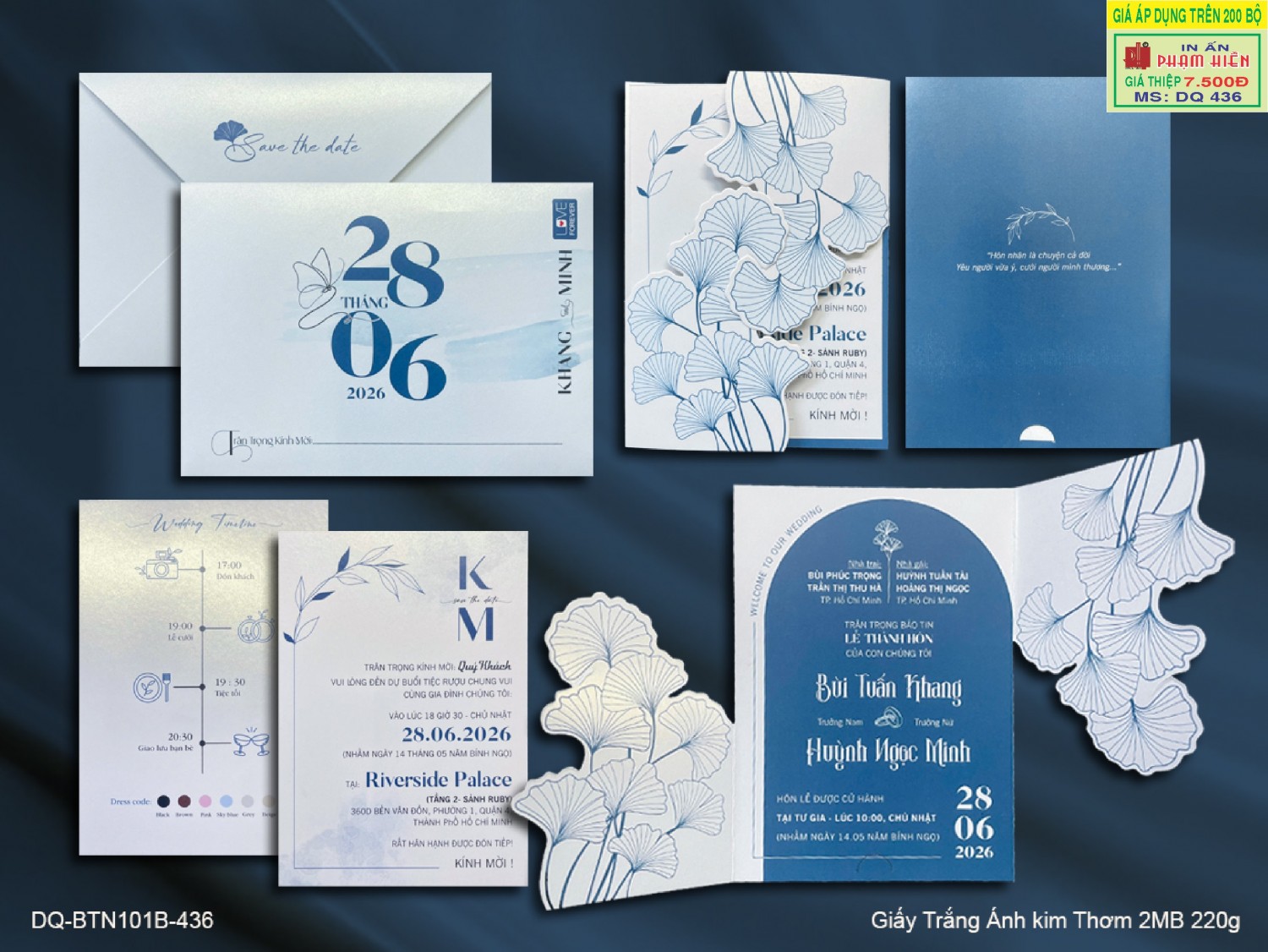 THIỆP CƯỚI DQ 436