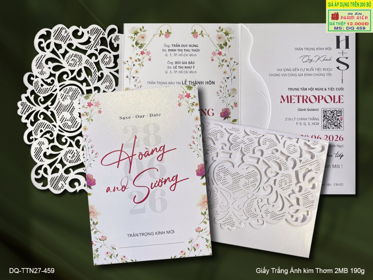 THIỆP CƯỚI DQ 459