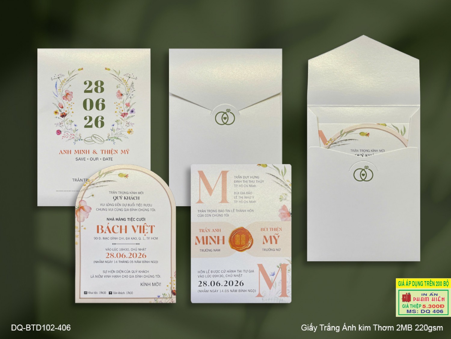 THIỆP CƯỚI DQ 406